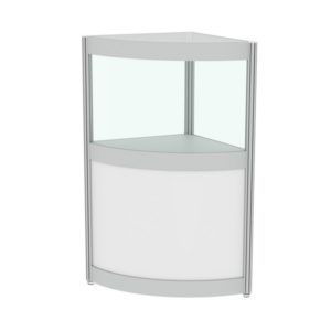 Витрина-тумба со стеклом квадратная
